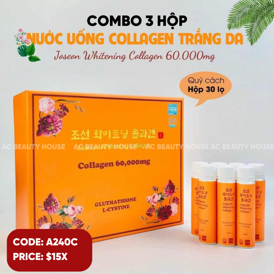 Joseon Whitening Collagen 60,000mg Drink – Combo 3 Boxes